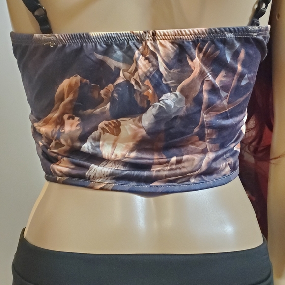 Art Printed Corset Camisole w Front Snaps - Picture 4 of 5